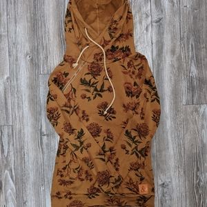 Ampersand Avenue Sweater Dark Mustard & Floral size Medium